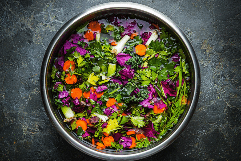 How to Make Mineral-Rich Vegetable Broth (Zero Waste Recipe) 5 Fresh Scraps in a Pot with Water